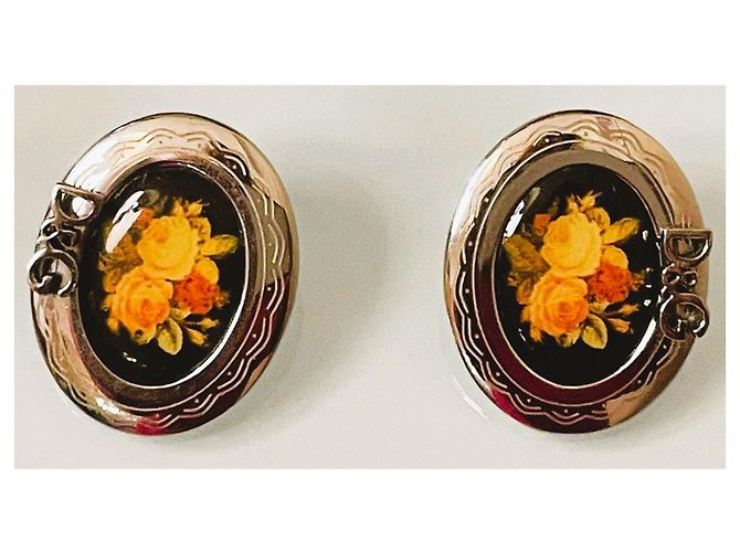 DOLCE & GABBANA ovale Ohrringe mit viktorianischem Camee Mehrfarben - Ansicht 9