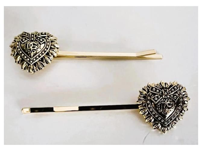Stupendo set quattro forcine gioiello per capelli DOLCE & GABBANA "Devotion" D'oro - vista 3