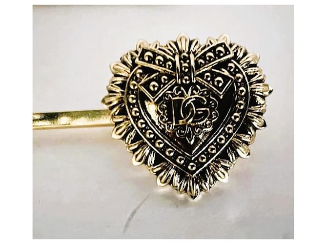 Stupendo set quattro forcine gioiello per capelli DOLCE & GABBANA "Devotion" D'oro - vista 4