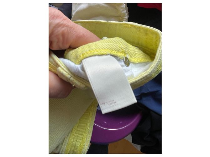 Short in denim Louis Vuitton giallo monogramma - vista 12