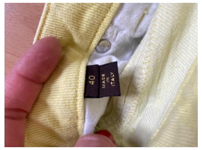 Short in denim Louis Vuitton giallo monogramma - vista 9