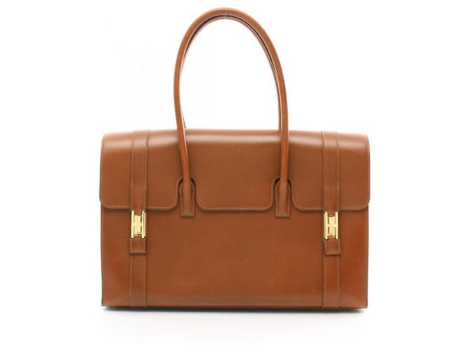 Hermès Hermes Drag 37 Handtasche Braun Cognac - Ansicht 2
