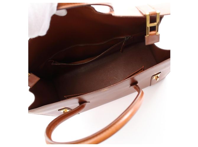 Hermès Hermes Drag 37 Handtasche Braun Cognac - Ansicht 4