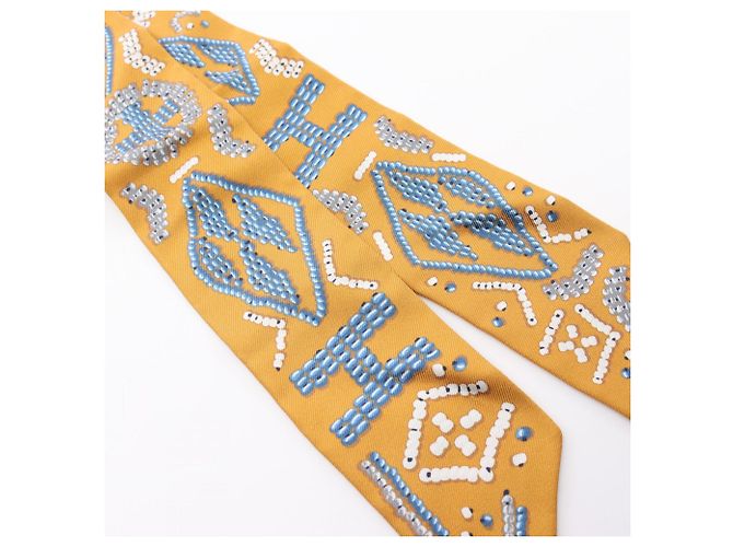 Hermès Kelly in Perle Twilly Scarf Marrone Multicolore - vista 5