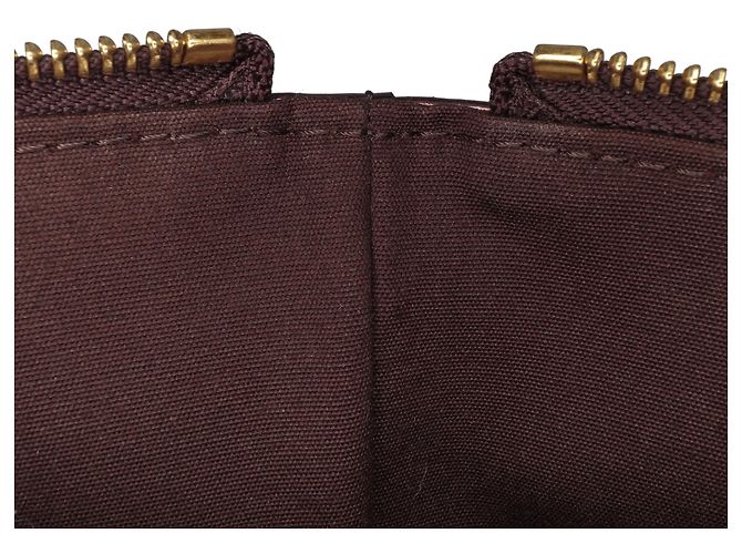 Louis Vuitton Monogram Vernis Rosso Bellevue GM Bordò - vista 7