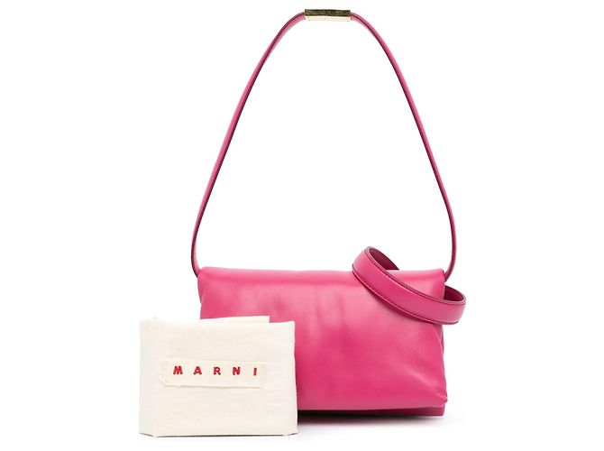 Marni Rosa Piccola Borsa in Pelle Prisma - vista 12