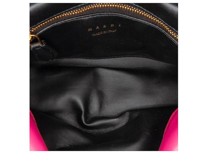 Marni Rosa Piccola Borsa in Pelle Prisma - vista 4