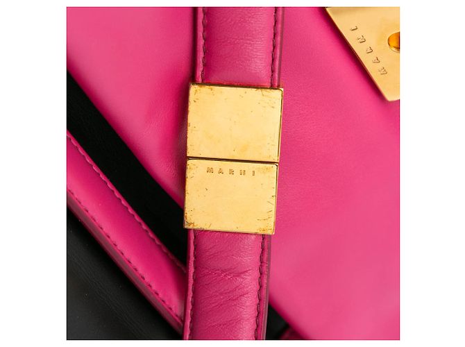 Marni Rosa Piccola Borsa in Pelle Prisma - vista 9
