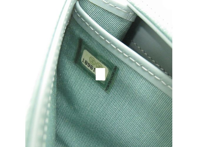 Chanel Coco Mark Mintgrünes langes Portemonnaie - Ansicht 8