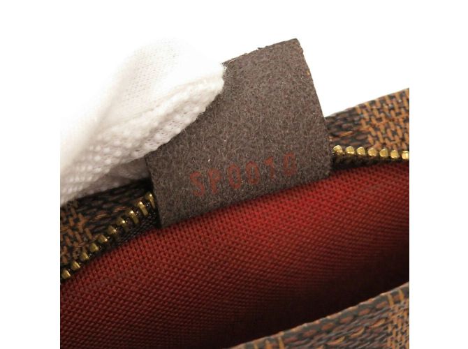 Borsa a mano Damier Truth Makeup di Louis Vuitton Marrone Damier ebene - vista 9