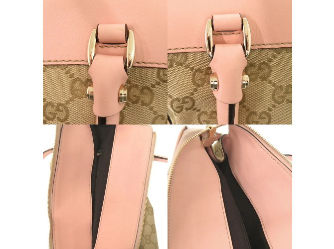 Gucci Abby GG Canvas Lederhandtasche Pink Beige - Ansicht 10