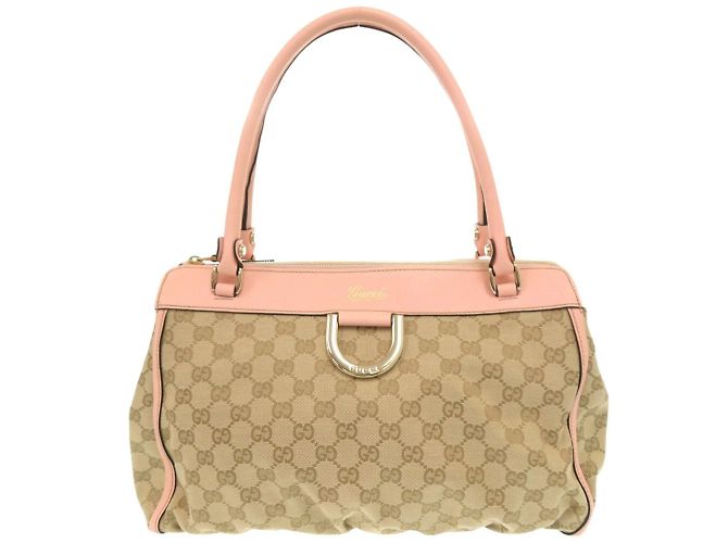 Gucci Abby GG Canvas Lederhandtasche Pink Beige - Ansicht 2