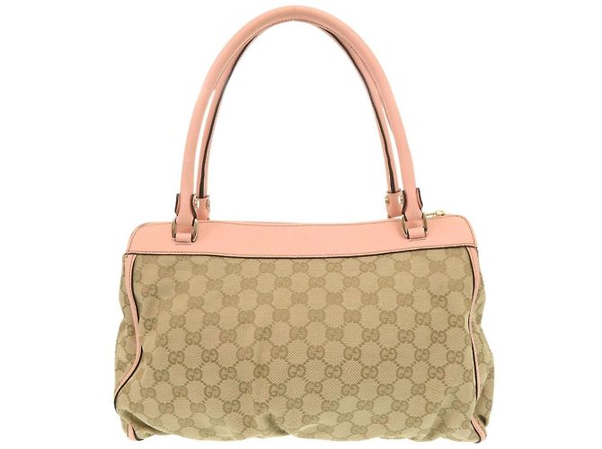 Gucci Abby GG Canvas Lederhandtasche Pink Beige - Ansicht 3