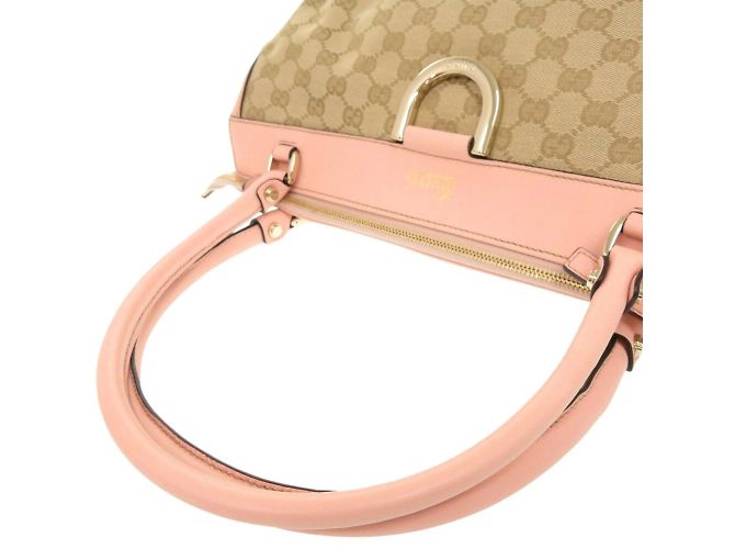 Gucci Abby GG Canvas Lederhandtasche Pink Beige - Ansicht 6
