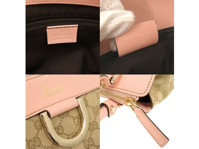 Gucci Abby GG Canvas Lederhandtasche Pink Beige - Ansicht 9