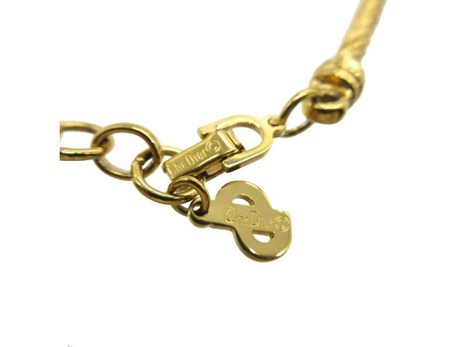 Collana choker in metallo dorato Christian Dior D'oro - vista 4