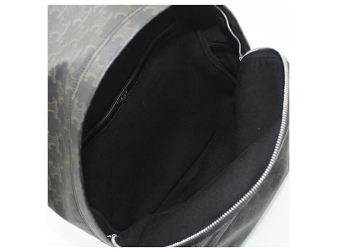 Céline Celine Triomphe Canvas Rucksack Braun Schwarz - Ansicht 15