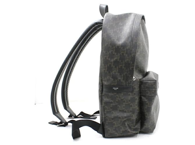 Céline Celine Triomphe Canvas Rucksack Braun Schwarz - Ansicht 5