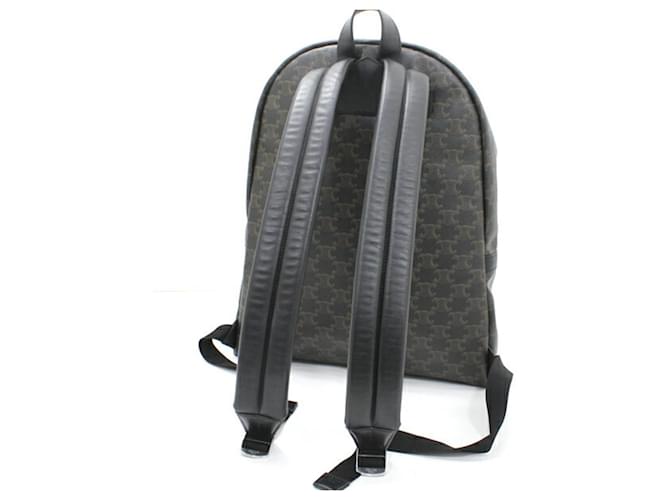 Céline Celine Triomphe Canvas Rucksack Braun Schwarz - Ansicht 6