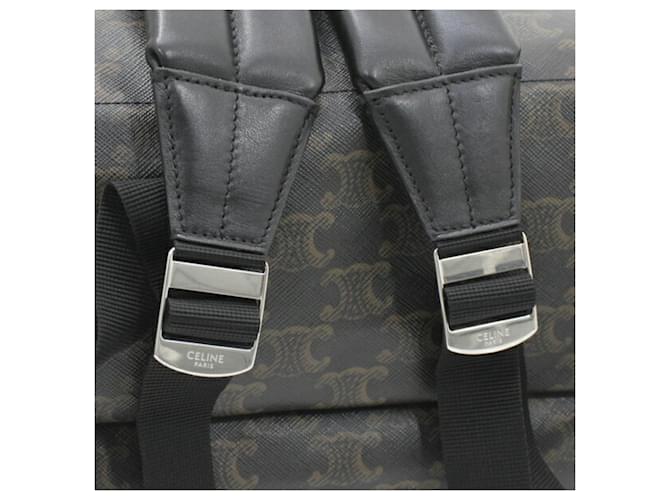 Céline Celine Triomphe Canvas Rucksack Braun Schwarz - Ansicht 7