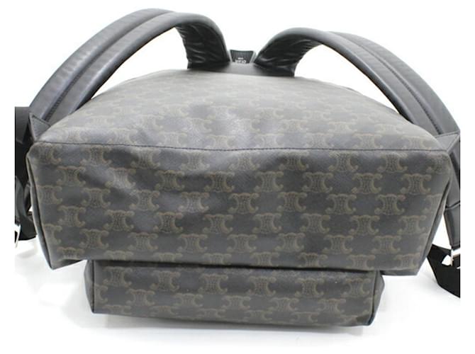 Céline Celine Triomphe Canvas Rucksack Braun Schwarz - Ansicht 8