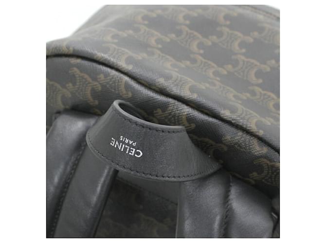 Céline Celine Triomphe Canvas Rucksack Braun Schwarz - Ansicht 9