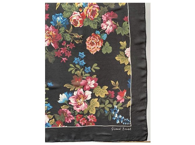 Sciarpa Gerard Darel in chiffon di seta floreale Multicolore - vista 4