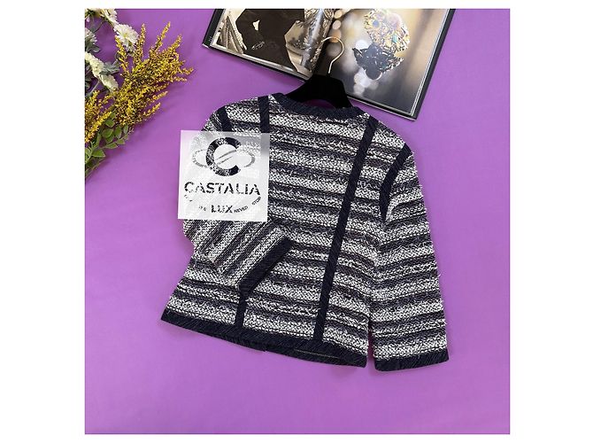 Chanel Tweedjacke mit CC Sternknöpfen Paris / Singapur Mehrfarben - Ansicht 11