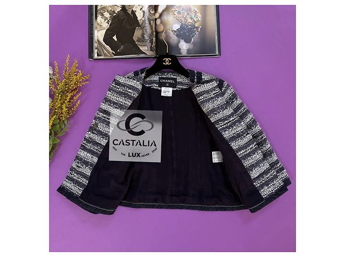 Chanel Tweedjacke mit CC Sternknöpfen Paris / Singapur Mehrfarben - Ansicht 12
