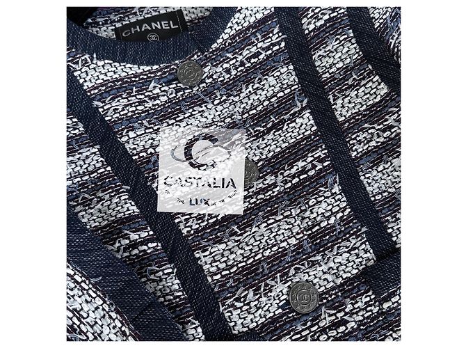 Chanel Tweedjacke mit CC Sternknöpfen Paris / Singapur Mehrfarben - Ansicht 8