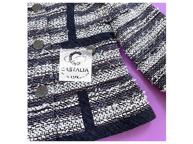Chanel Tweedjacke mit CC Sternknöpfen Paris / Singapur Mehrfarben - Ansicht 9