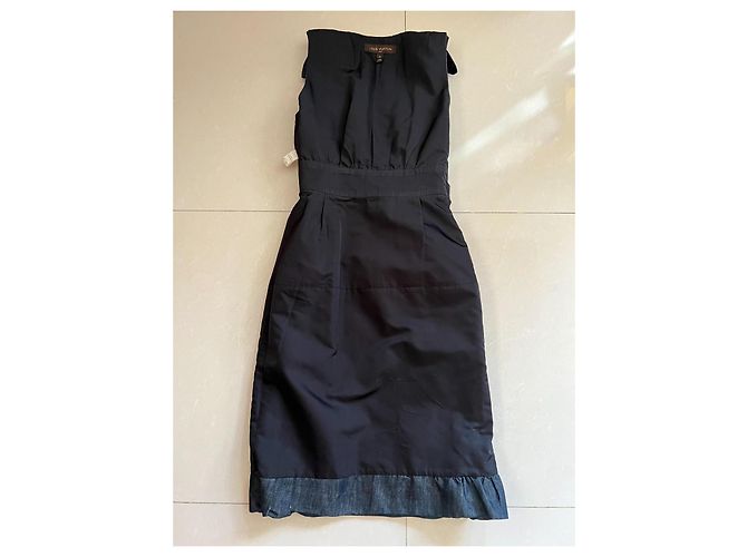 Vestido Louis Vuitton Azul de Algodón 38FR - vista 15