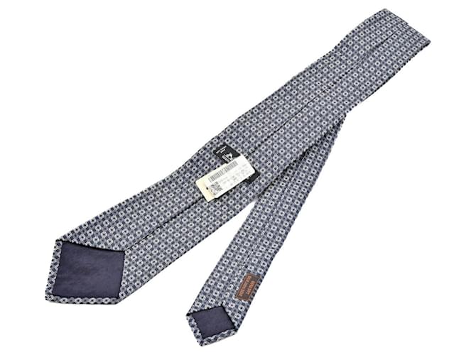 Silk In Hermès Cravatta in seta grigia Hermes Marrone - vista 2