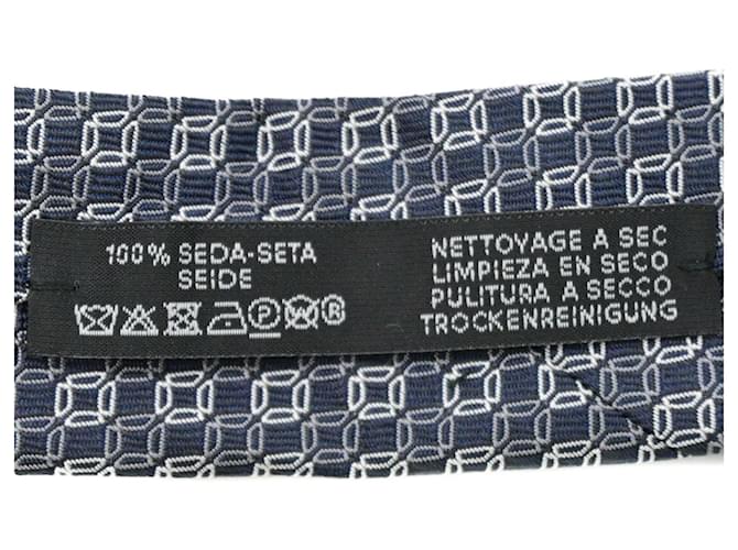 Silk In Hermès Cravatta in seta grigia Hermes Marrone - vista 6
