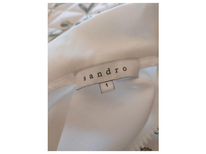 Weißes Rollkragenkleid Sandro S/36 - Ansicht 3