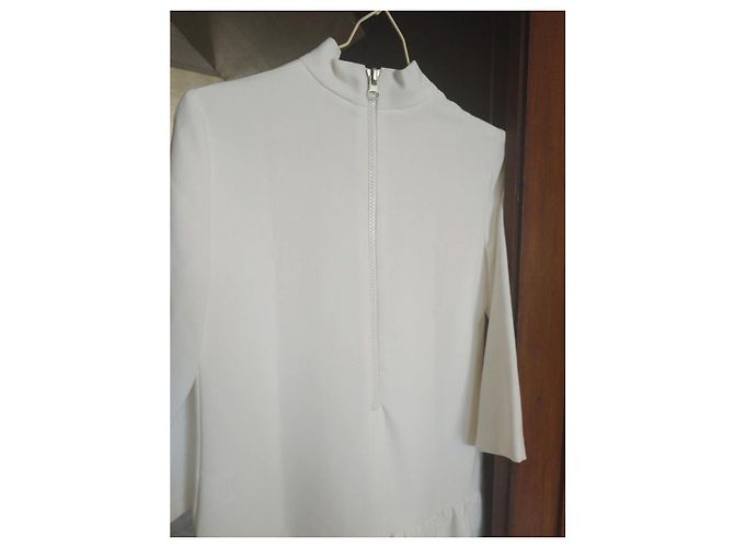 Weißes Rollkragenkleid Sandro S/36 - Ansicht 4