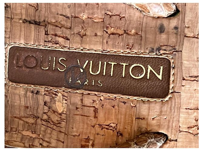 Sandali Louis Vuitton in pelle marrone - vista 4