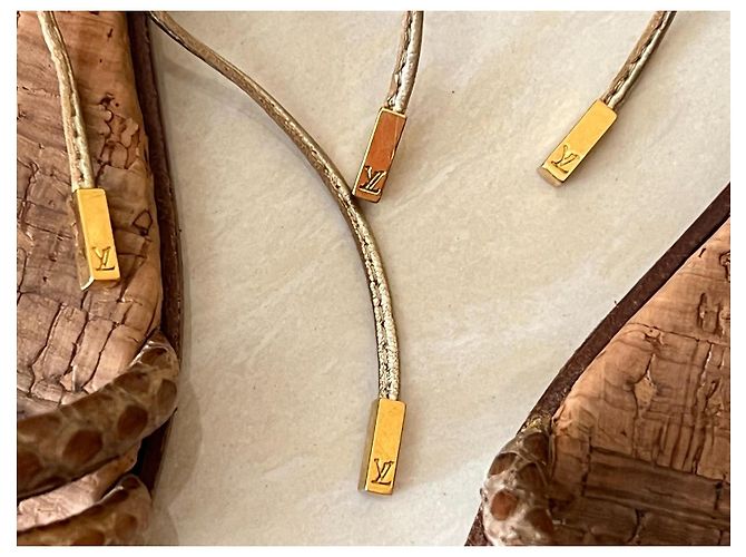 Sandali Louis Vuitton in pelle marrone - vista 6