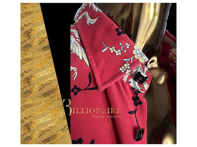 Billionaire Camicia di seta "Rosso Cina" - vista 5