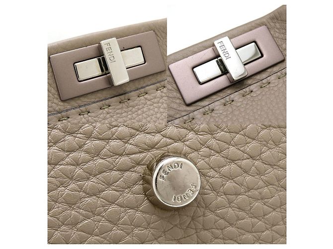 Borsa Fendi Peekaboo 8BN290 Grigio - vista 6
