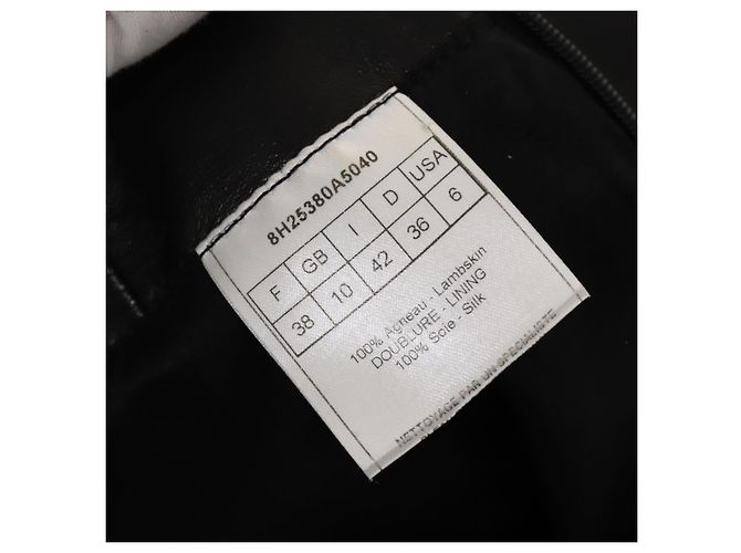 Christian Dior Rock aus Lammleder schwarz Auth am8156 - Ansicht 12