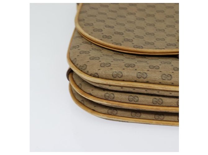 Gucci Borsa a Spalla Micro GG Supreme in PVC Pelle Beige 001 406 1780 Auth bs24523 - vista 10