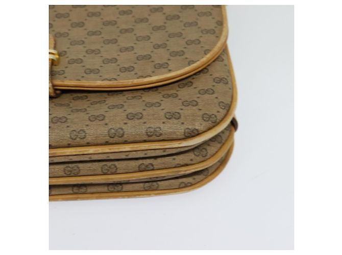 Gucci Borsa a Spalla Micro GG Supreme in PVC Pelle Beige 001 406 1780 Auth bs24523 - vista 11