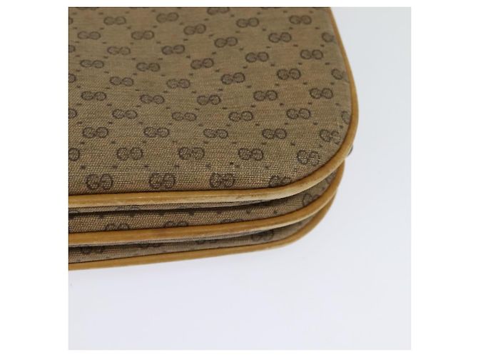 Gucci Borsa a Spalla Micro GG Supreme in PVC Pelle Beige 001 406 1780 Auth bs24523 - vista 13
