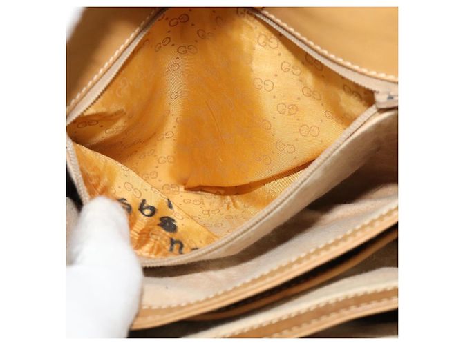 Gucci Borsa a Spalla Micro GG Supreme in PVC Pelle Beige 001 406 1780 Auth bs24523 - vista 22