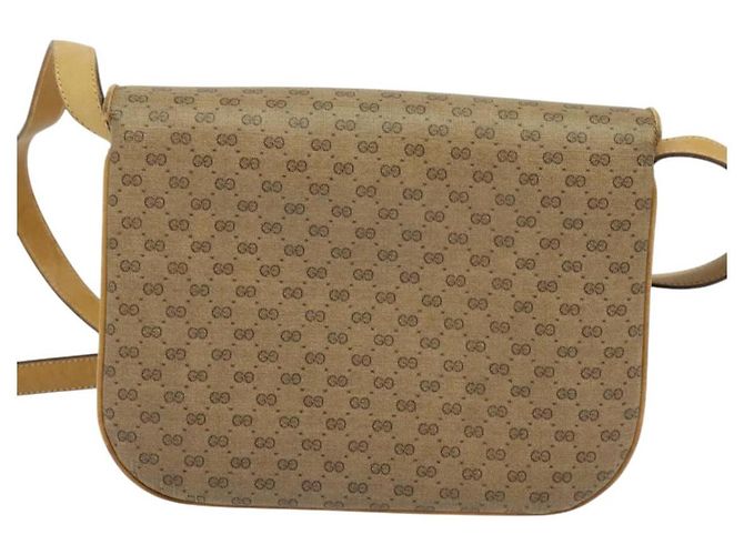 Gucci Borsa a Spalla Micro GG Supreme in PVC Pelle Beige 001 406 1780 Auth bs24523 - vista 3
