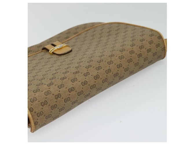 Gucci Borsa a Spalla Micro GG Supreme in PVC Pelle Beige 001 406 1780 Auth bs24523 - vista 6