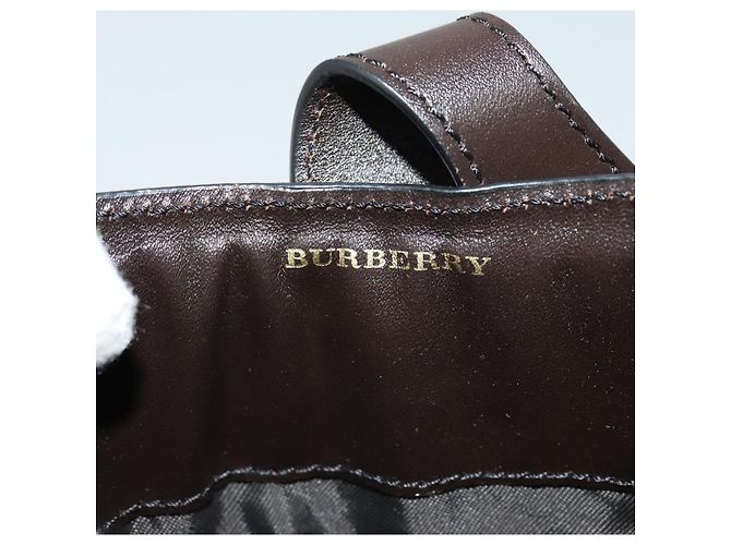 Custodia per iPad Burberry Nova Check PVC Beige Oro Auth 116045 D'oro - vista 13