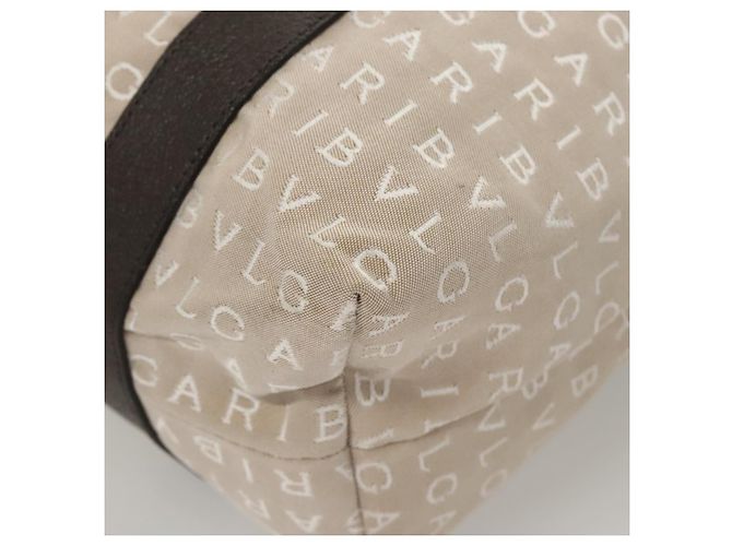 Bulgari BVLGARI Logo Mania Tote Bag aus Canvas Beige Auth BA1523 - Ansicht 12