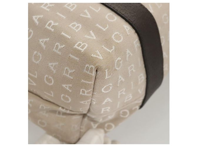 Bulgari BVLGARI Logo Mania Tote Bag aus Canvas Beige Auth BA1523 - Ansicht 13